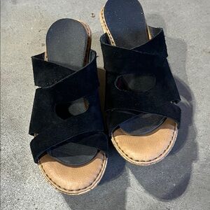Born Black and Tan Women's Mules